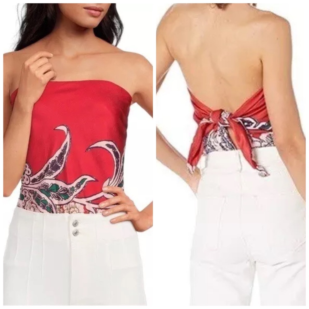 Free People Intimately Spellbound Strapless Tie Knot Bodysuit